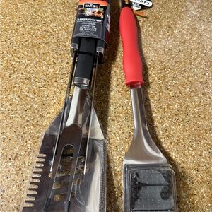 New Mr. Bar-B-Q 3 Piece Tool Set and Cuisinart Grill brush
